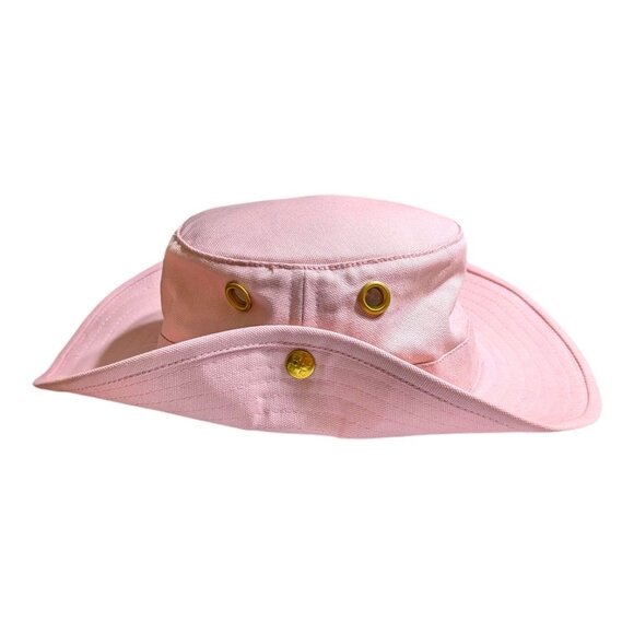 Tilley The Iconic T1 Bucket Hat Pink Size 7 1/8 Missing Cord Made in Canada - Picture 10 of 11